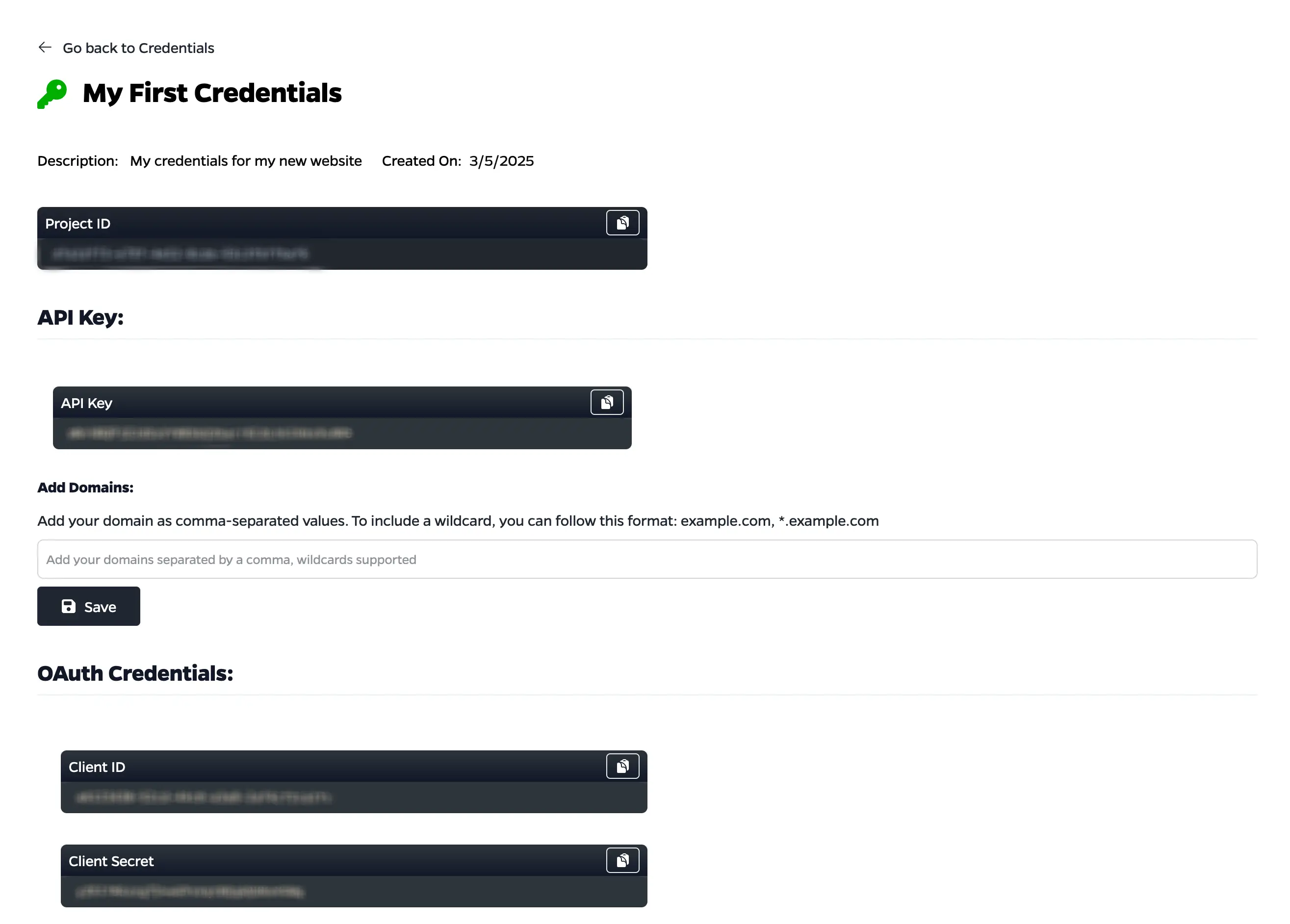 See credential details